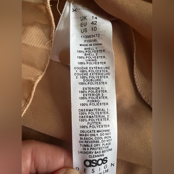 Asos Design Lace Contrast Mini Dress with Pleated Sleeves & Skirt, 10 - Picture 8 of 8